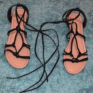 Black Sandals Size 10